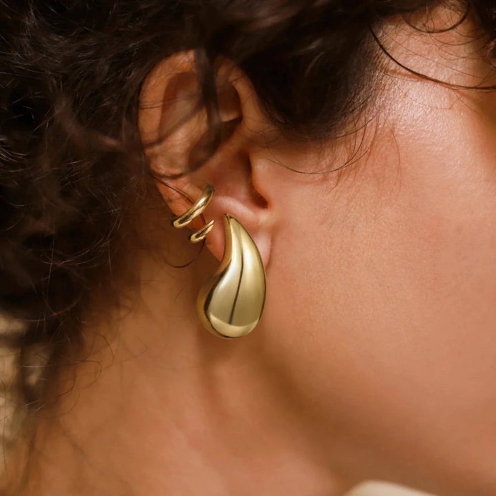 Waterproof Teardrop Earrings*High Gloss Design*Lightweight Earrings